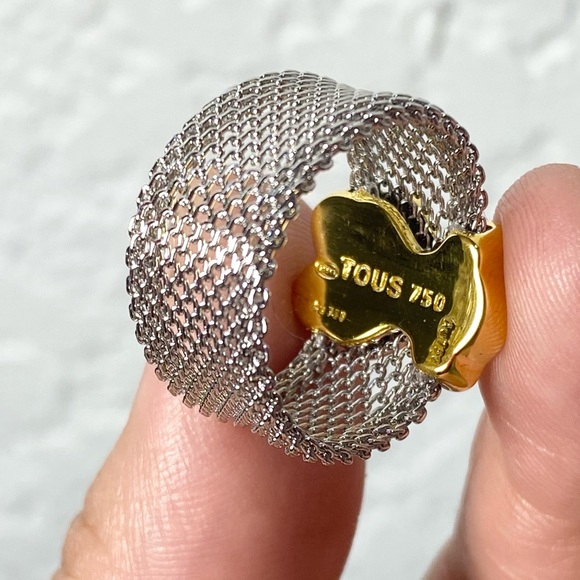 Tous gold vermeil mesh ring - Picture 6 of 8
